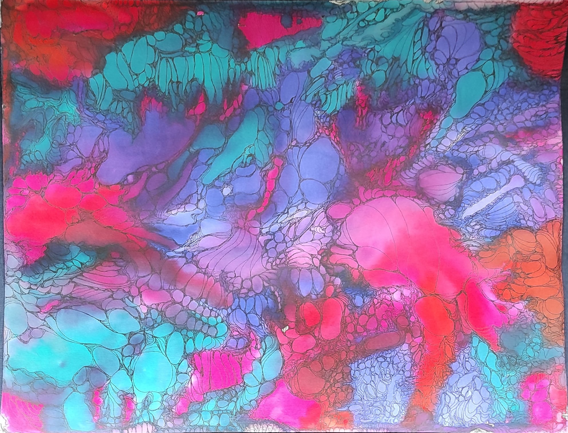 Peinture abstraite d'Isabelle Milléquant